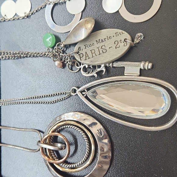 16 Silver-tone Necklace Lot - Picture 7 of 9